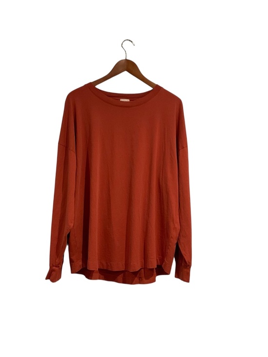 Wilfred Tops - Wilfred Free Aritzia Go To Long Sleeve Tee XL Orange Minimalist Comfort Staple